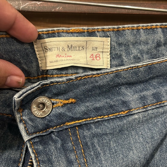 Smith Mills Jeans Mens 46 Blue Denim Cotton Blend Low Rise Five Pocket (1341) - Picture 3 of 8